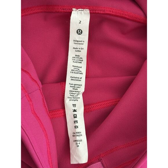 Lululemon Speed Up Tight 28" Sz 2 Pink Leggings Full-On Luxtreme Running W5ESUS - Picture 4 of 11